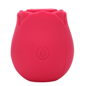 Blossom "oral sex" suction vibe, shaped like a rose. Body-safe silicone, waterproof, and magnetic charging via usb.