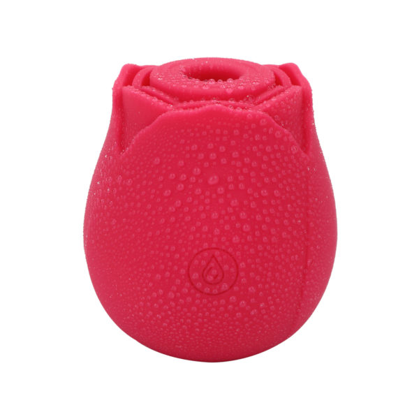 Blossom "oral sex" suction vibe, shaped like a rose. Body-safe silicone, waterproof, and usb rechargeable.