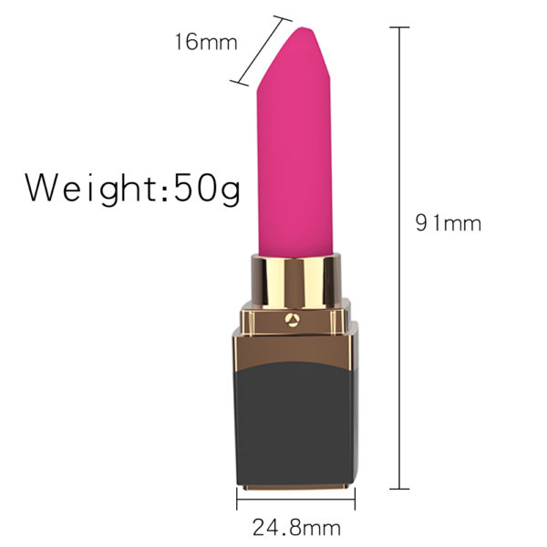 Our "Lipstick" Bullet Vibrator looks exactly like a lipstick, including its small size - 91mm long, 24.8mm wide. Just like a lipstick!