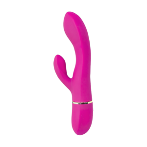 The flexible "Rinni" rabbit vibrator with dual clitoral and g-spot stimulation. Body-safe silicone, waterproof, usb-rechargeable.