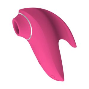 The "Marina" suction vibrator, waterproof, body-safe silicone, with an ergonomic fin handle