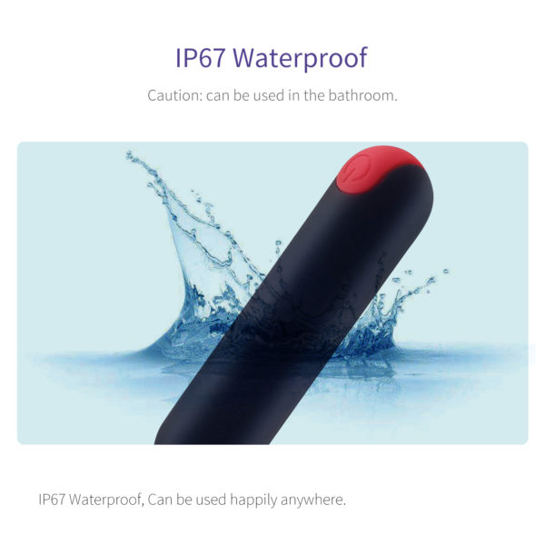 Body-Safe silicone, waterproof Billie bullet vibrator, rated IP67 waterproof