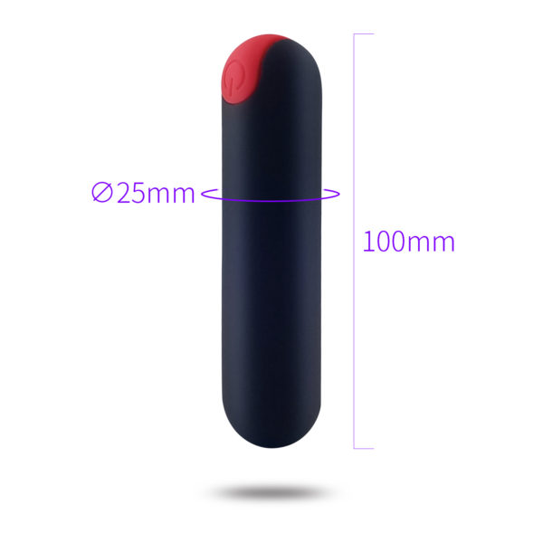 Body-Safe silicone, waterproof Billie bullet vibrator, 25mm in circumference, 100mm in length