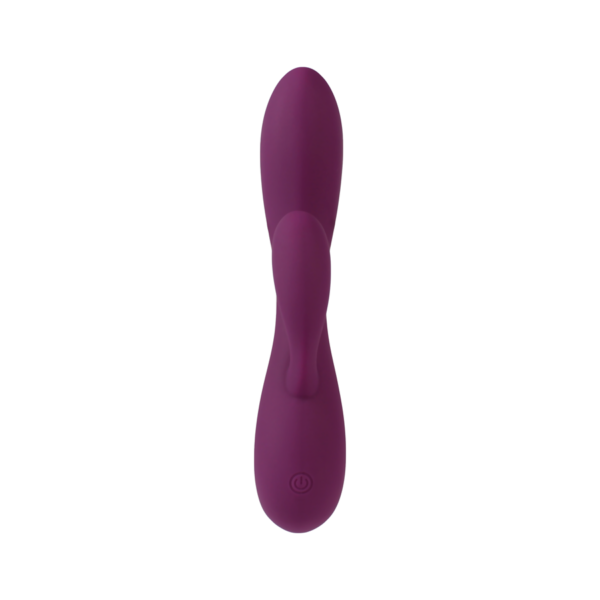 The "Clover" Rabbit G-spot and clitoral Vibrator, with gentle dual stimulation for sensitive bodies. Waterproof, medical-grade silicone, USB charging.