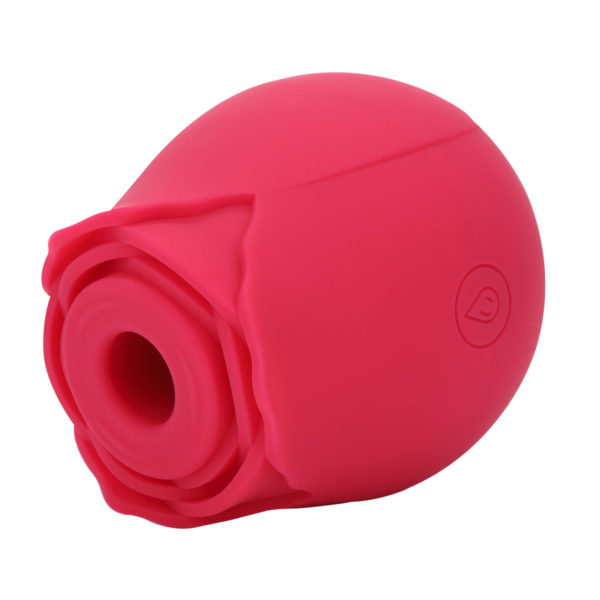 Blossom "oral sex" suction vibe, shaped like a rose. Body-safe silicone, waterproof, and magnetic charging via usb.